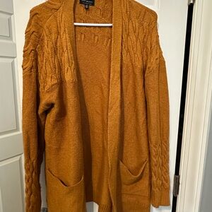 Lucky Brand Women's Cable Knit Cardigan - Rust